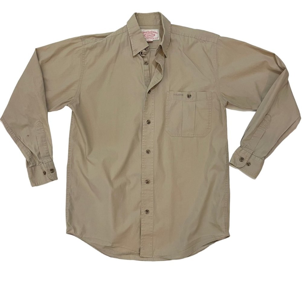 Filson Tan Long Sleeve Button-Up Shirt